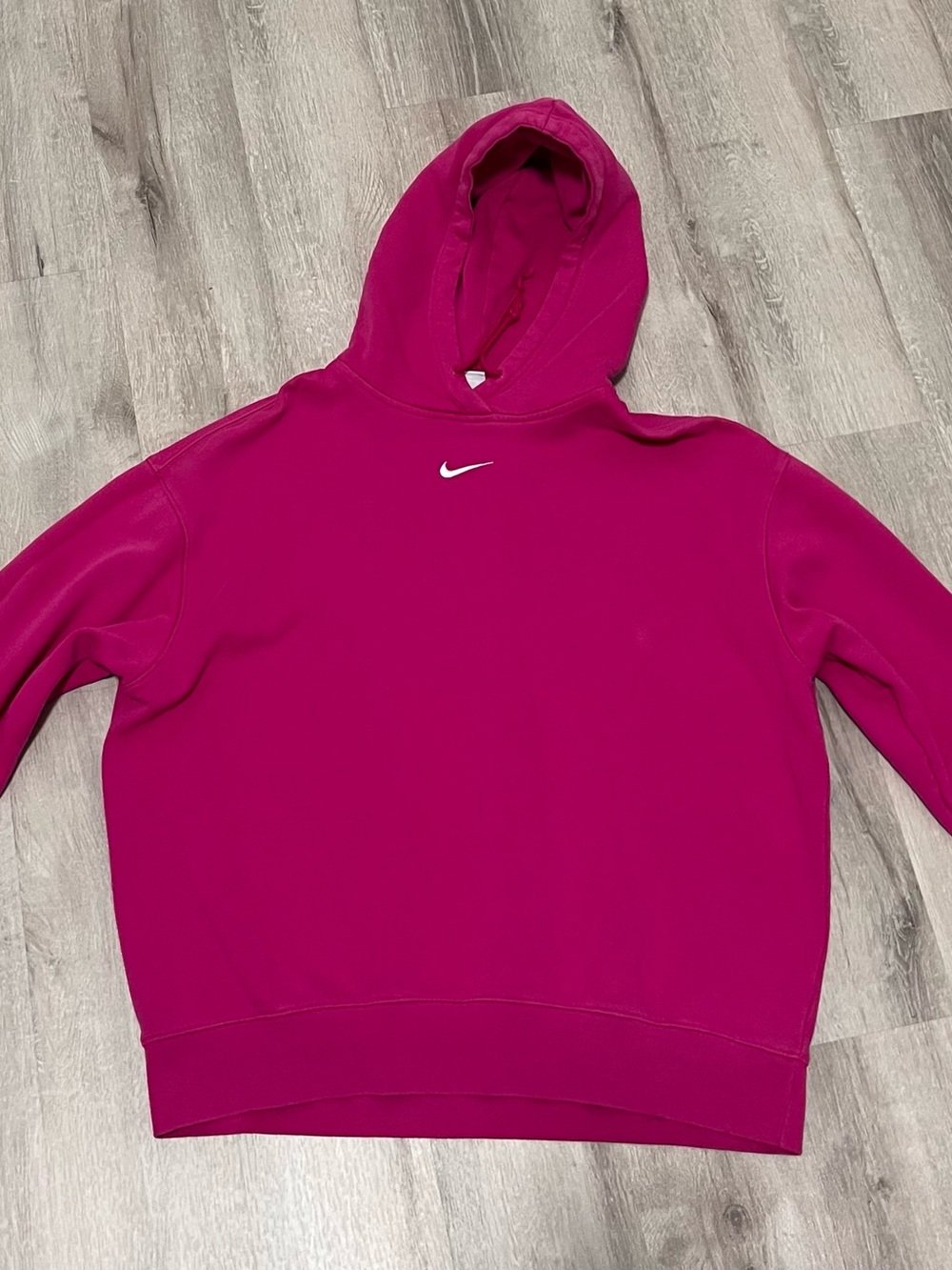 Nike Magenta Hooded Sweatshirt with White Swoosh